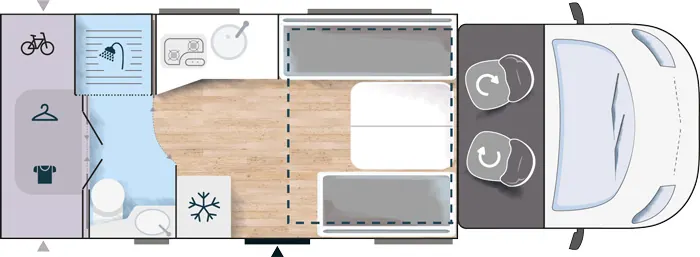 Camper Profilato Chausson 640, vista esterna di giorno